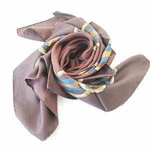 GUCCI グッチ インターロッキング スカーフ シルク ブラウン グッチ レディース シルク小物シルクスカーフ/ネックボウ