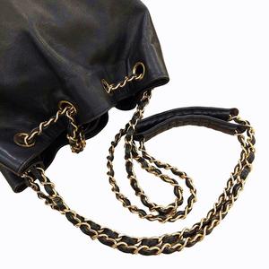 シャネル CHANEL ヴィンテージ 巾着 チェーンショルダーバッグ 切替