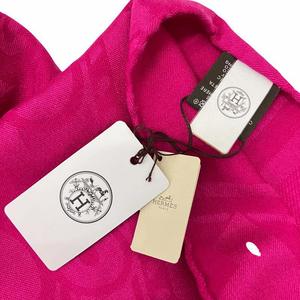 未使用品 エルメス HERMES タグ付 ETOLE NEW LIBRIS エトールニューリブリス ストール スカーフ カシシル カシミア シルク混 フリンジ 総柄 H262494S ピンク系 /VU◇ 0223 レディース