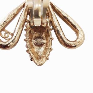 シャネル CHANEL 希少 18A クルーズコレクション ターコイズラインストーン ビー パールイヤリング 蜂 ココマーク ゴールド レディース