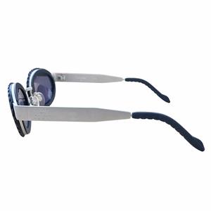 シャネル CHANEL 希少 ヴィンテージ 31 RUE CAMBON カメラレンズ サングラス オーバル 波形 10506 90405 黒 ブラック シルバー 0608 メンズ レディース