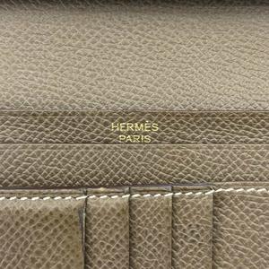 エルメス ベアン 二つ折り財布 ベージュ系 Y刻印 ゴールド エルメス HERMES ヴォーエプソン ベアンコンパクト 二つ折り財布