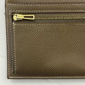 エルメス ベアン 二つ折り財布 ベージュ系 Y刻印 ゴールド エルメス HERMES ヴォーエプソン ベアンコンパクト 二つ折り財布