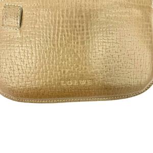 T1442 良品☆ ロエベ ポーチ ベージュ レザー ロエベ LOEWE ポーチ 小物入れ レザー ベージュ レディース 220