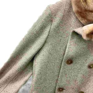 ジルサンダー JIL SANDER 美品 ファーカラーコート スタンドカラー