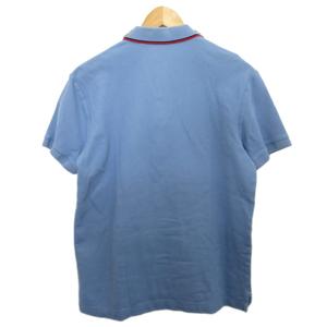 バーバリー BURBERRY ポロシャツ 半袖 ロゴ刺繍 鹿の子 TB L 青 ブルー THTHAGAR129SAM ☆AA★ メンズ