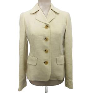 バーバリー ロンドン BURBERRY LONDON テーラードジャケット ブレザー 4B 麻 リネン混 38 S ベージュ FC048-980-42 ■YHS4 レディース