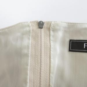 【中古】フォクシー FOXEY ワンピース ティアード ギャザー フリル シルク混 ロング 38 約S ベージュ 28007 フォクシー FOXEY ワンピース ティアード ギャザー フリル シルク混