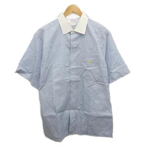 ブルックスブラザーズ BROOKS BROTHERS シャツ 半袖 チェック ロゴ刺繍 青 ブルー 白 ホワイト 065 114 ■YHS5 メンズ