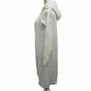 ラブレス LOVELESS ニットワンピース マキシ ロング 長袖 フード 34 S 白 ホワイト 62J15-241-02 レディース