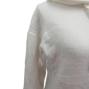 ラブレス LOVELESS ニットワンピース マキシ ロング 長袖 フード 34 S 白 ホワイト 62J15-241-02 レディース