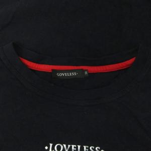 ラブレス LOVELESS Tシャツ カットソー 半袖 ロゴプリント 38 M 黒 ブラック 62P30-130-28 ■MET2 レディース
