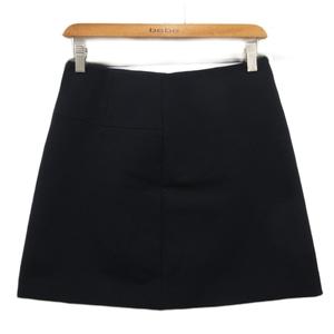 プラダ PRADA フレアスカート ひざ丈 40 M 黒 ブラック 21H645 ■MET2 ☆AA★ レディース
