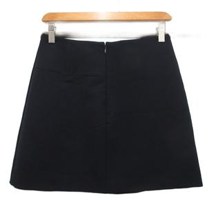 プラダ PRADA フレアスカート ひざ丈 40 M 黒 ブラック 21H645 ■MET2 ☆AA★ レディース