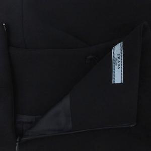 プラダ PRADA フレアスカート ひざ丈 40 M 黒 ブラック 21H645 ■MET2 ☆AA★ レディース