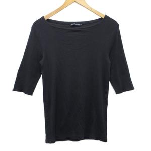 ラルフローレン RALPH LAUREN カットソー Tシャツ 七分袖 コットン 紺 ネイビー 7F 約M ■MET2 レディース
