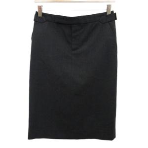 ラルフローレン RALPH LAUREN 美品 スカート ひざ丈 ウール ストレッチ素材 グレー 7 約M ■MET2 レディース