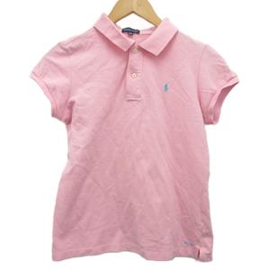 ラルフローレン RALPH LAUREN ポロシャツ 子ども服 ポニー刺繡 コットン ピンク 160 ☆AA★ ■MET2 キッズ