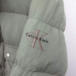 カルバンクラインジーンズ Calvin Klein Jeans ダウンジャケット ブルゾン ロゴ刺繍 カーキ 緑 グリーン M メンズ
