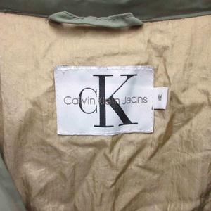 カルバンクラインジーンズ Calvin Klein Jeans ダウンジャケット ブルゾン ロゴ刺繍 カーキ 緑 グリーン M メンズ