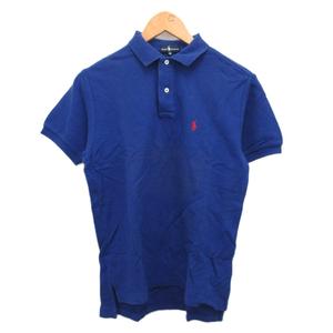 ラルフローレン RALPH LAUREN ポロシャツ 半袖 ポニー刺繡 青 ブルー M メンズ