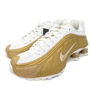 ナイキ NIKE WMNS SHOX R4 ショックス スニーカー ローカット シューズ 靴 24.5cm マスタード アイボリー AR3565-010 レディース