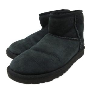 アグ オーストラリア UGG australia ムートンブーツ ショートブーツ 23cm 黒 ブラック ■YHS9 レディース
