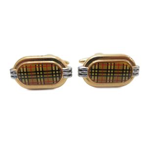 バーバリー BURBERRY カフス ネクタイピン アクセサリー ノバチェック ゴールドカラー メンズ