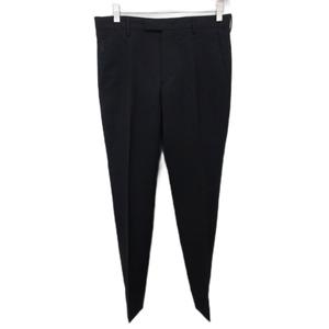 プラダ PRADA 2018年製 美品 パンツ スラックス ストレート センタープレス 紺 ネイビー 44 ■IBO90 メンズ