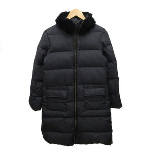 イエナ IENA ダウンコート ジャケット アウター ファーコート ミドル丈 黒 ブラック 38 ■IBO90 レディース