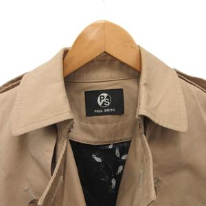 ポールスミス PAUL SMITH トレンチコート ミドル丈 ハーフ丈 ライナー付き 36 ベージュ レディース