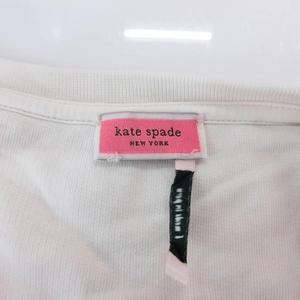 ケイトスペード KATE SPADE スウェットシャツ トレーナー パンジー 刺繍 ロゴ L 白 ホワイト マルチカラー /SX レディース
