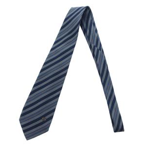 グッチ GUCCI 美品 ネクタイ ストライプ GGロゴ グレー /HW  