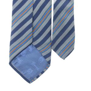 グッチ GUCCI 美品 ネクタイ ストライプ GGロゴ グレー /HW  