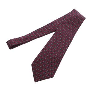 グッチ GUCCI ネクタイ レギュラータイ GGロゴ 絹 シルク ボルドー /FF ■IBO97 メンズ