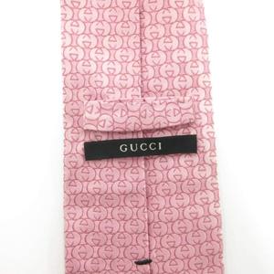 グッチ GUCCI ネクタイ GG柄 総柄 絹 シルク ピンク /FF ■IBO97 メンズ