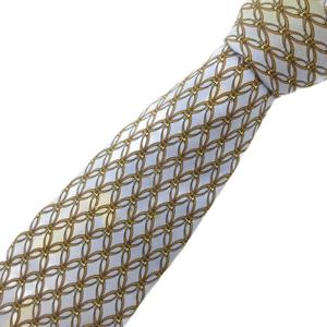 グッチ GUCCI ネクタイ 総柄 絹 シルク 青 ブルー /FF ■IBO97 メンズ