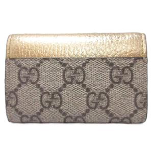 グッチ GUCCI GGマーモント キーケース 6連 GGロゴ ゴールド金具 財布 小物 ゴールドカラー ベージュ ☆AA★ レディース