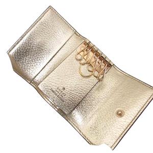 グッチ GUCCI GGマーモント キーケース 6連 GGロゴ ゴールド金具 財布 小物 ゴールドカラー ベージュ ☆AA★ レディース