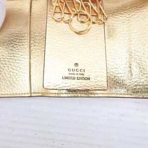 グッチ GUCCI GGマーモント キーケース 6連 GGロゴ ゴールド金具 財布 小物 ゴールドカラー ベージュ ☆AA★ レディース
