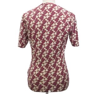 グッチ GUCCI 2007年 カーディガン 半袖 ニット カシミヤ100% M アイボリー 紫 パープル EABB 2007 00024 ■IBO100 レディース