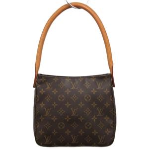 ルイヴィトン LOUIS VUITTON ルーピングMM M51146 モノグラム ショルダーバッグ ワンショルダー セミショルダー ハンドバッグ 総柄 茶 ブラウン ☆AA★ レディース
