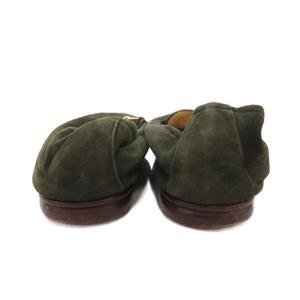 グッチ GUCCI ホースビット ローファー スリッポン スエード 38 緑 グリーン /FF ■IBO100 レディース