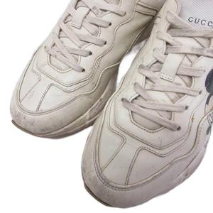 グッチ GUCCI × DISNEY ディズニー Rhyton Mickey Mouse Sneaker スニーカー ローカット シューズ プリント 37.5 ベージュ ■IBO100 レディース
