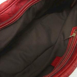 グッチ GUCCI シマ GGロゴ ミニボストンバッグ ハンドバッグ カデナモチーフ ハート レザー 皮革 赤 レッド 152466 レディース