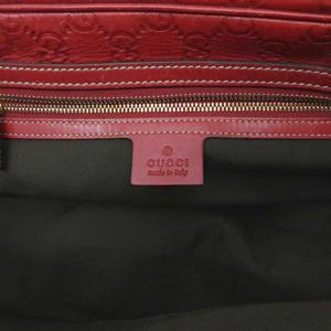 グッチ GUCCI シマ GGロゴ ミニボストンバッグ ハンドバッグ カデナモチーフ ハート レザー 皮革 赤 レッド 152466 レディース