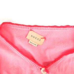 グッチ GUCCI カーディガン ニット リス いちご 編み込みロゴ 12 ピンク /JS ■IBO100 キッズ
