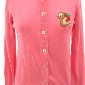 グッチ GUCCI カーディガン ニット リス いちご 編み込みロゴ 12 ピンク /JS ■IBO100 キッズ