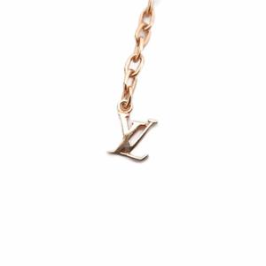 ルイヴィトン LOUIS VUITTON M66831 コリエギャンブルネックレス LV ロゴ キューブ ラインストーン アクセサリー ゴールドカラー レディース