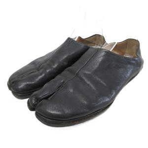 メゾンマルジェラ Maison Margiela タビバブーシュ タビシューズ 足袋 スリッポン レザー 皮革 43 黒 ブラック ■IBO100 メンズ